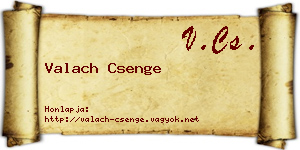 Valach Csenge névjegykártya